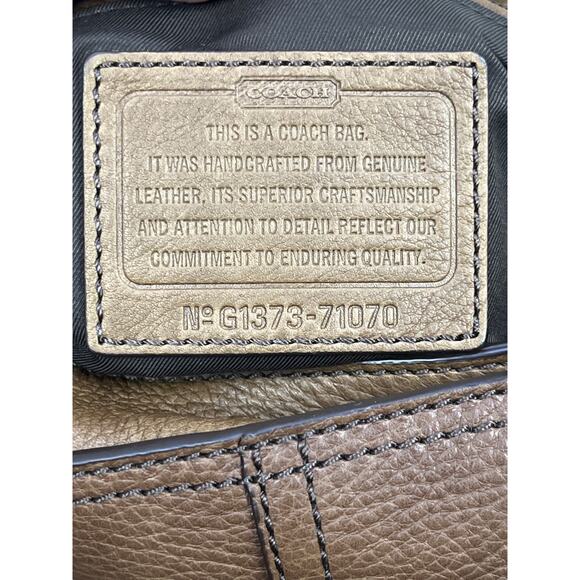 Coach G1373-71070 Legacy Pebbled Leather Messenger Bag Tan Crossbody - Picture 2 of 13